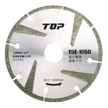 トップ工業 TDE-105D 塩ビ管用電着ダイヤ面取り付（乾式）