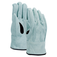 おたふく手袋 床革手袋　我天　銀アテ付き [K-492]