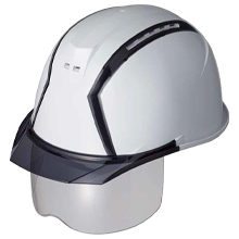 住ベテクノプラスチック 透明バイザー付きシールドヘルメット（ライナー付き）通気孔付 [MXCS-B]