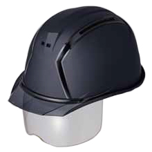 住ベテクノプラスチック MXCS-B 透明バイザー付きシールドヘルメット　艶消し（ライナー付き）通気孔付