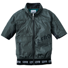 アイズフロンティア 10195 フルハーネス対応・ユーロテイストA.S.半袖ワークジャケット（遮熱加工）