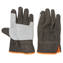 エースグローブ AG6540 合成皮革カワテック　外縫い　牛床革アテ付