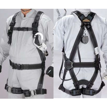 トーヨーセフティー フルハーネス型墜落制止用器具　巻取式（小型）シングルランヤード　ワンタッチバックル付き [FGH-133]