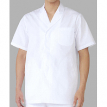 KAZEN 312-30 男子衿付調理衣（半袖） 2,380円｜白衣(診療衣、調理衣 