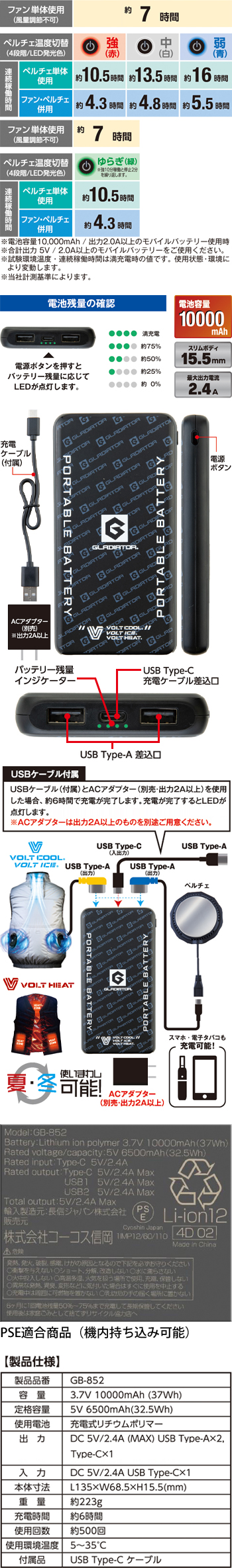 製品特性