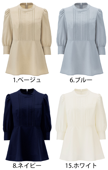 ボンマックス 八分袖チュニック丈ブラウス [AUB4300]