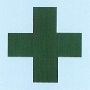 天井緑十字テープ（反射）